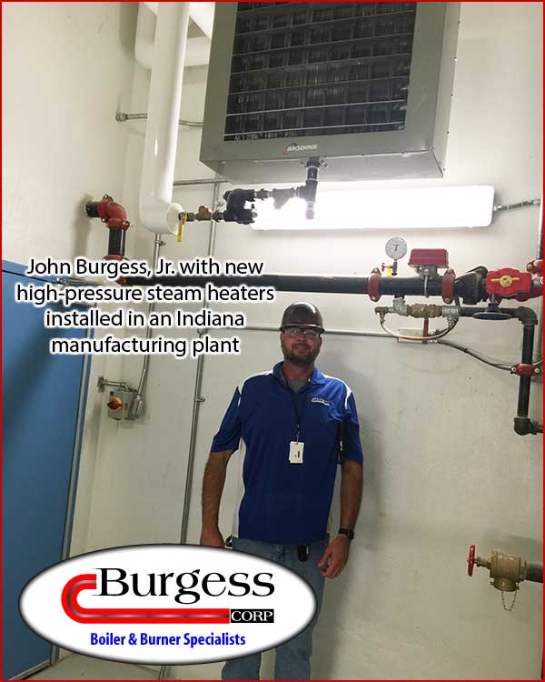 John Burgess Jr. - Indiana boiler and burner expert with steam heaters